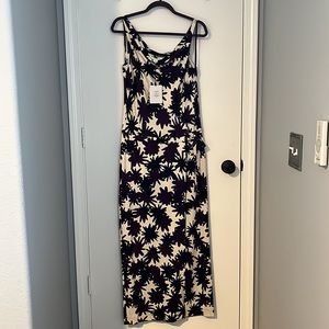 Diane Von Furstenberg Louanne Asterisk Meadow Aubergine Maxi Dress - Size 8, NWT